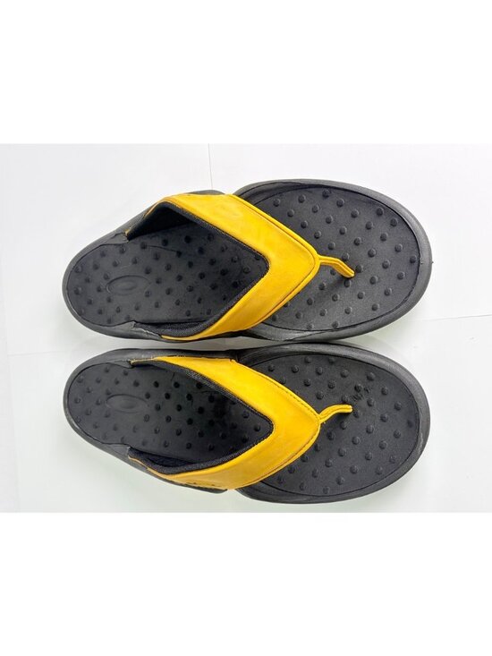 Men\'s Oakley Flip Flops Yellow Size 19 Sandals Sport Slides main image 7